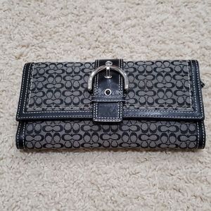 Vintage Coach Signature Checkbook Wallet